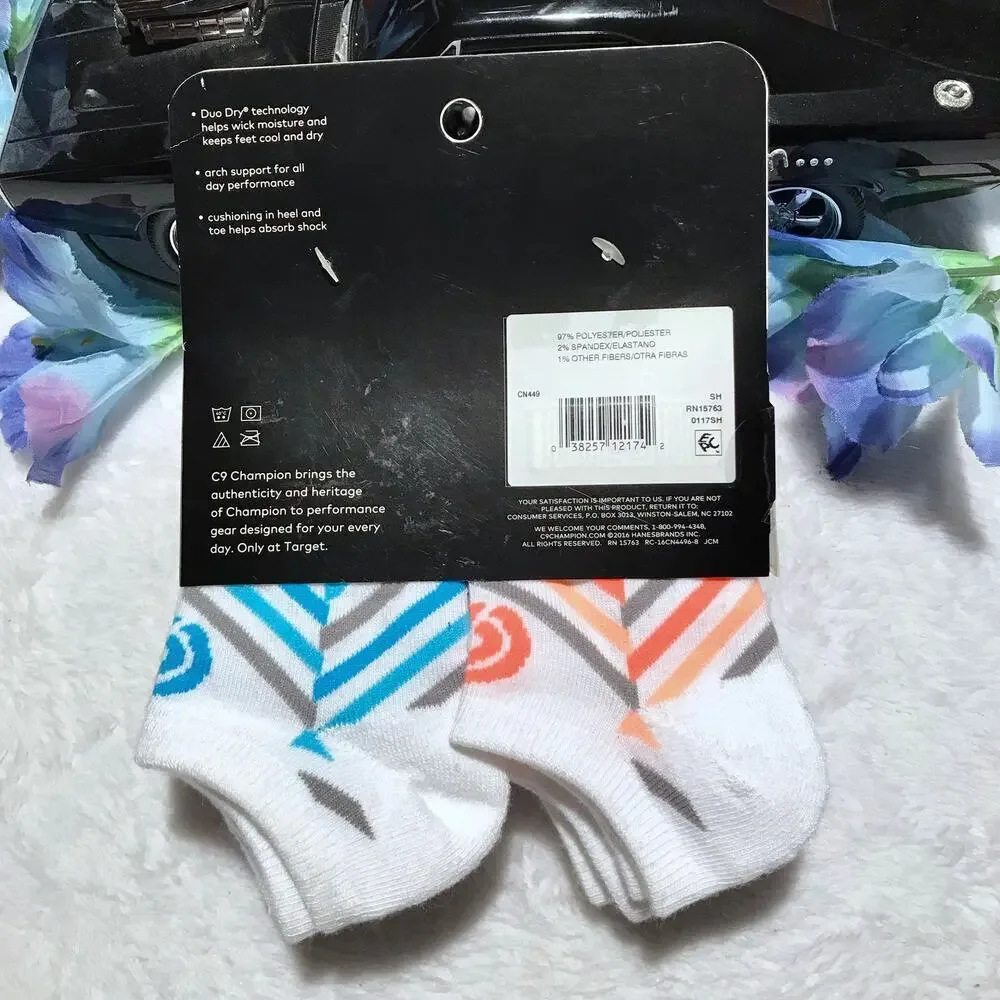 Champion C9 NWT 6 Pairs No Show Socks Kids L (4-9) *Pls See Description*